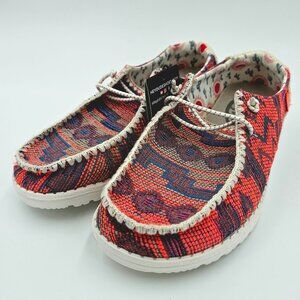 NEW Hey Dude Wendy Crochet Fairhope Multi 40526-90H Aztec Western Women's Size 7